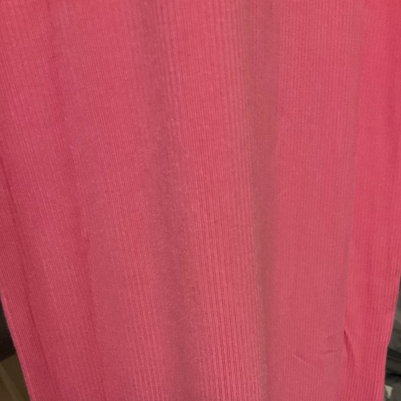 🆕XS BUBBLE GUM PINK SOFT LOUNGE LONG SLEEVE SQUARE NECK RIBBED SKIMS STYLE MAXI - Picture 12 of 15
